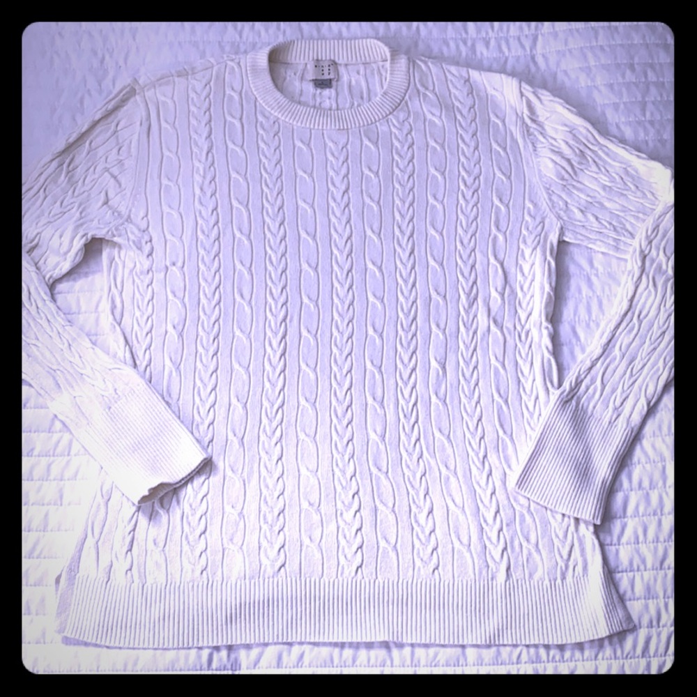 A New Day Crewneck Cable Knit Pullover Sweater